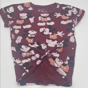 Disney Kids Mickey Mouse Burgundy Tee